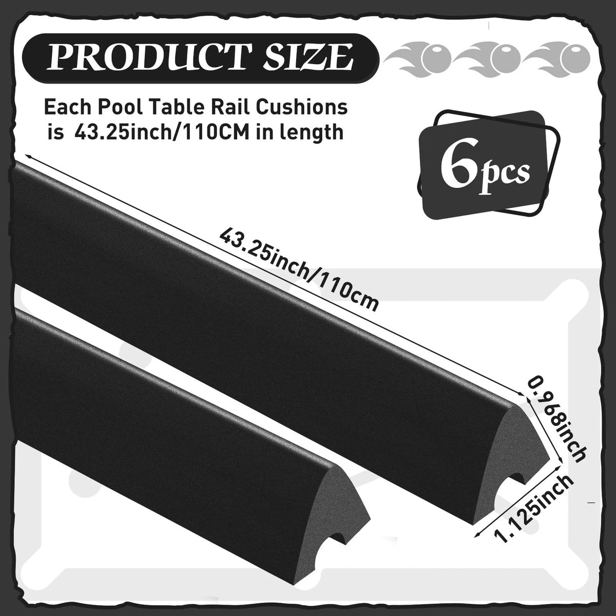 Rubber Bumpers for Bumper Pool Table Parts