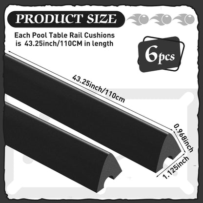 Rubber Bumpers for Bumper Pool Table Parts