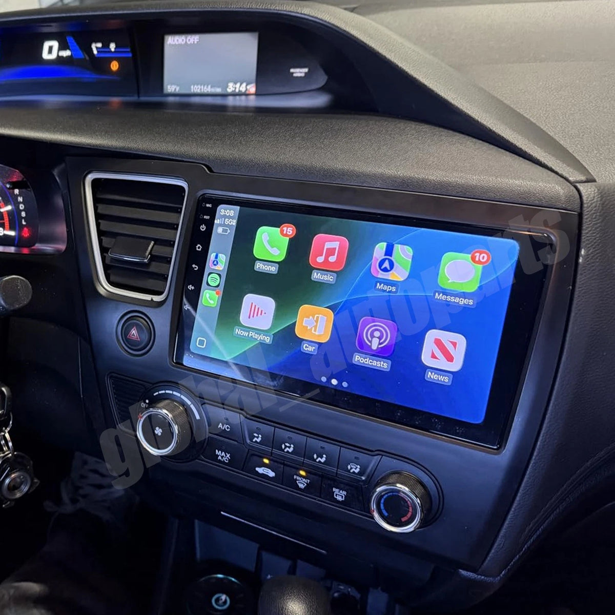 Apple Carplay Android Auto Car Stereo for Honda Civic (2013–2017)
