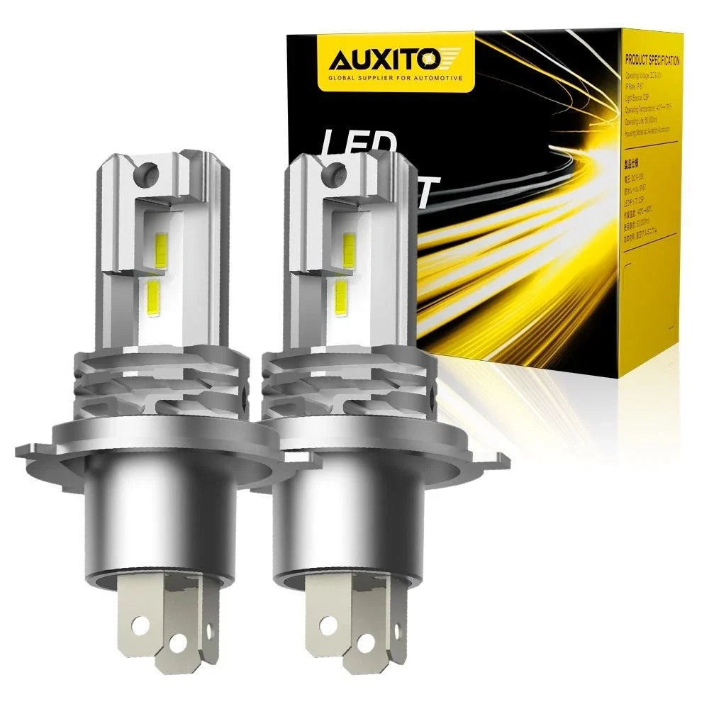 H4 9003 LED Headlight Bulbs by AUXITO for Hi Low Beam 6500K