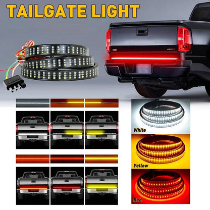 Triple LED Tailgate Bar 48" (Amber Sequential) for Trucks