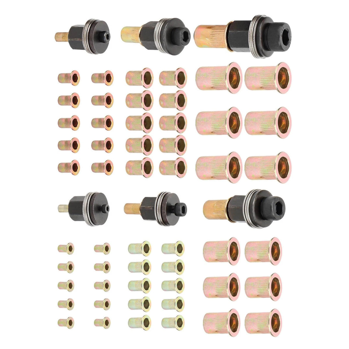 58 PCS Manual Rivet Nut Tool Set M3-M10 for Machinery Metal Work