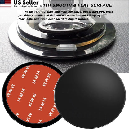 4 Pack 95mm Black Adhesive Dashboard Pad Mounting Disk