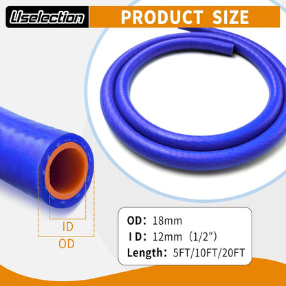 20FT Silicone Heater Hose 1/2" ID High Temp Coolant Radiator Line