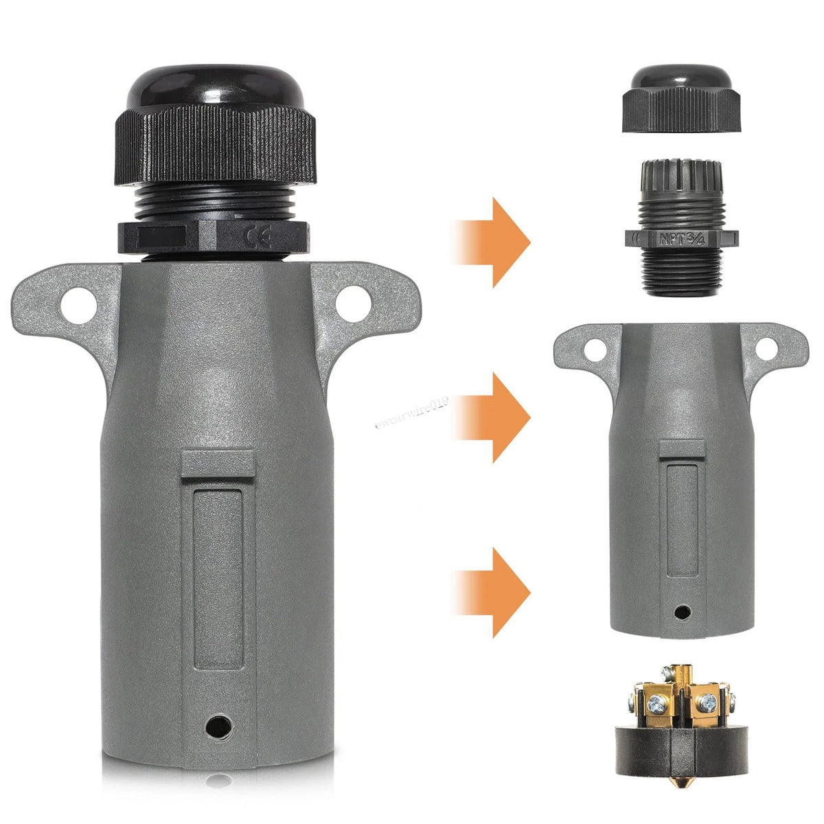 7 Way Round Socket Power Connector for Silverado 1500 (2019-2023)