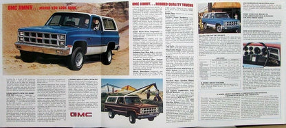 Sales Brochure Folder for GMC Jimmy & Sierra Pkg Truck C/K 1500 (1981)