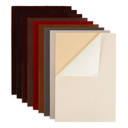 18PCS Velvet Fabric Adhesive Back Sheets A4 (8.3" x 11.7")