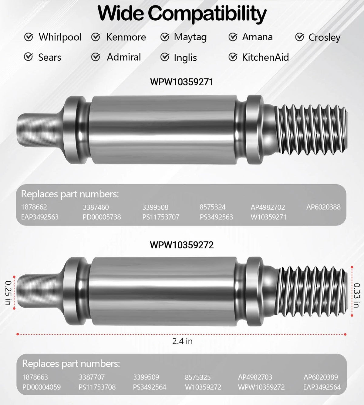Full Kit (4 Pack) Dryer Drum Support Roller for