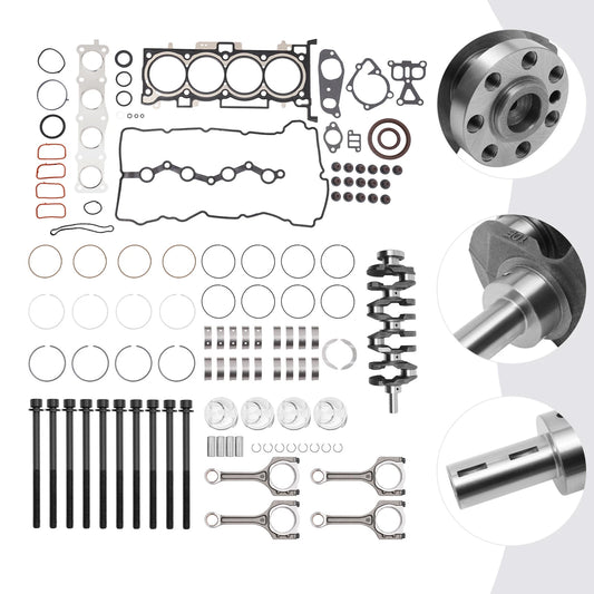 Engine Rebuild Overhaul Kit for Hyundai Kia 2.4L (G4KJ) 21020-25120, 21020-25150, 21443-25000, 22320-2C400, 23040-2G500, 23060-2G411, 23410-2G500