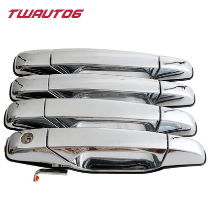 Set of 4 Chrome Door Handles for 2007-2014 Chevy Silverado HD