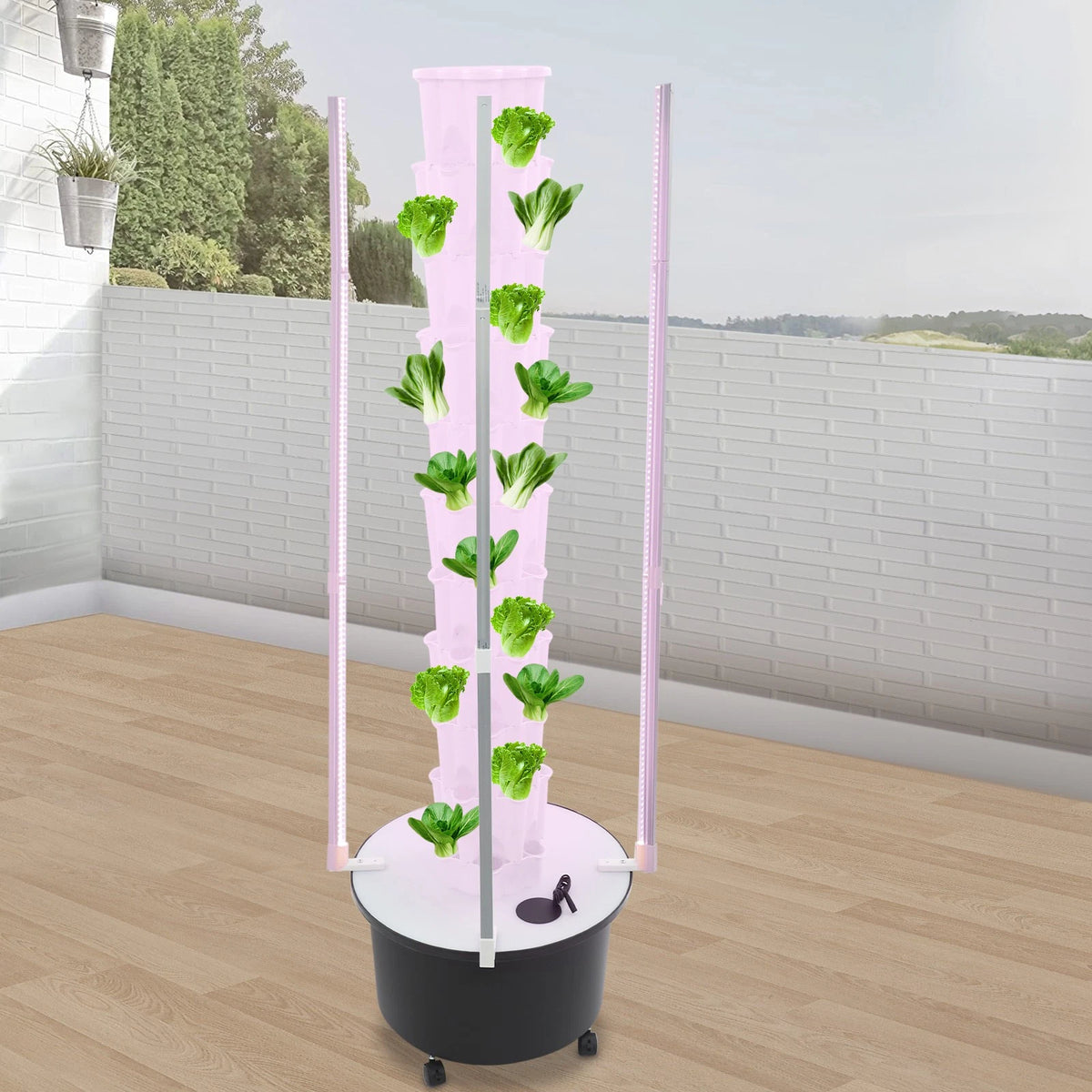 60-Hole Hydroponic Growing Tower for Vertical Planting