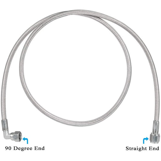 Turbo Oil Feed Line 48" Hose -4AN Fitting 90 Degree for Automotive Applications