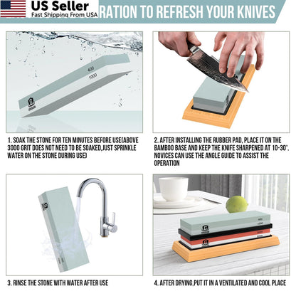 Complete Knife Sharpening Stone Kit for Goodjob