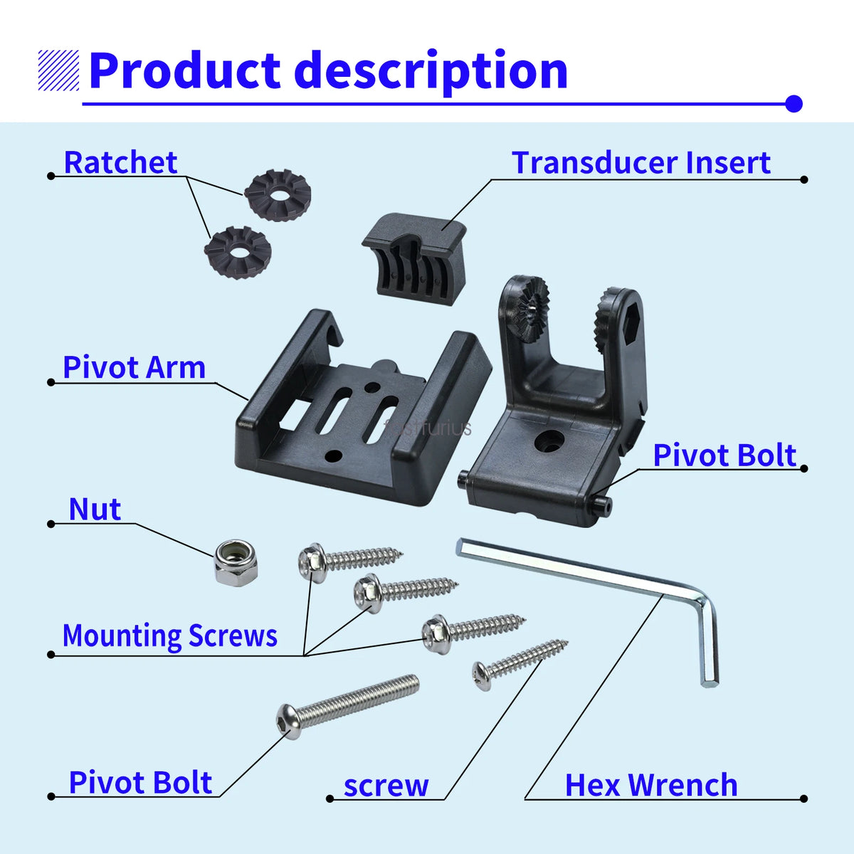 Transducer Mount for Humminbird 740093-1