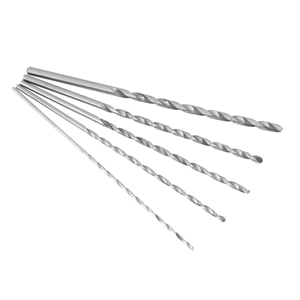 5PCS Extra Long High Speed Steel Drill Bit Set for