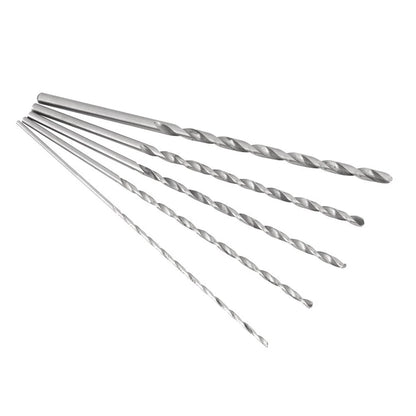 5PCS Extra Long High Speed Steel Drill Bit Set for