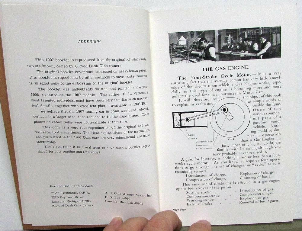 Technical Info Brochure for Oldsmobile New Models (1907)