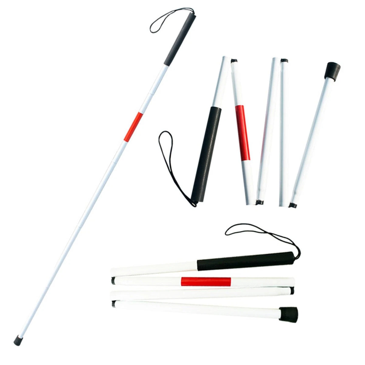 Folding Aluminum Walking Cane Stick for The WHITE