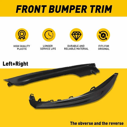 Gloss Black Lower Trim for Front Grille & Headlights on Camry SE/XSE 2018-2020