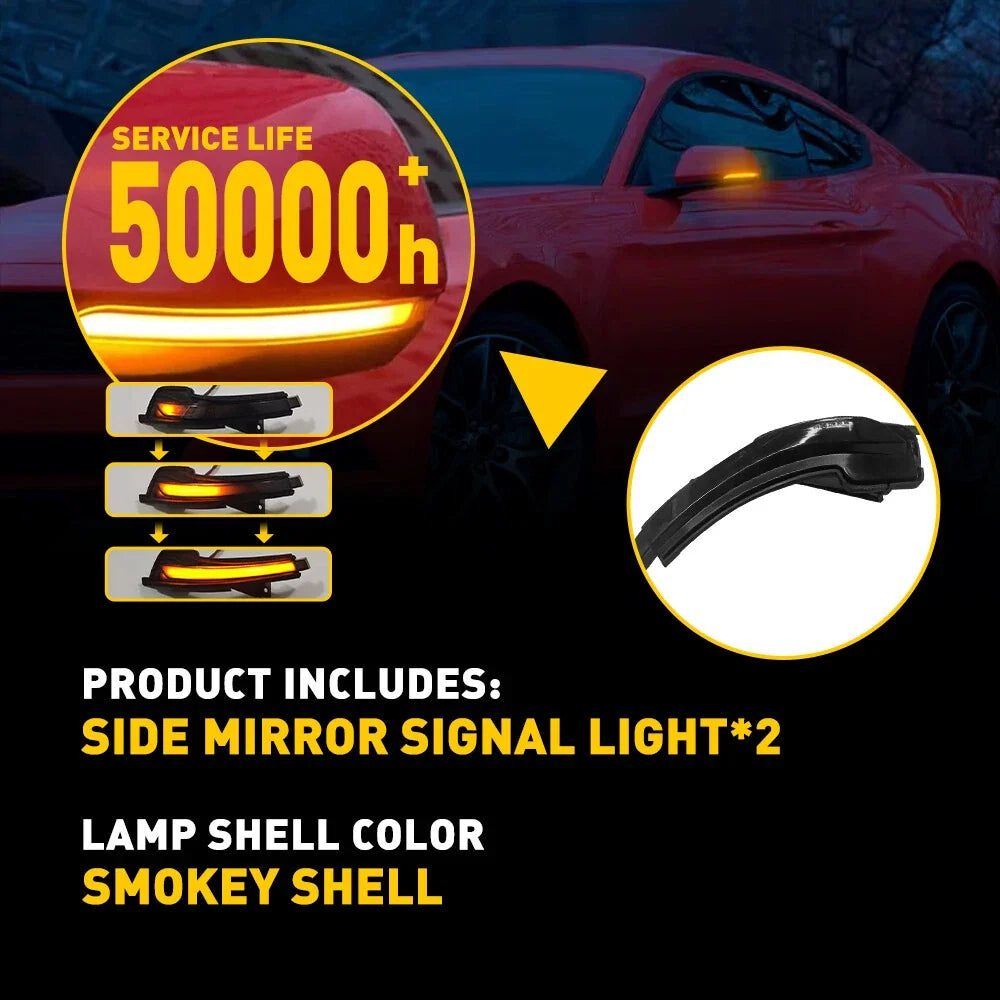 LED Turn Signal Lamp - Dynamic Sequential for 2015-2022 Ford Mustang