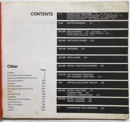 Performance Handbook for Caterpillar (1987)