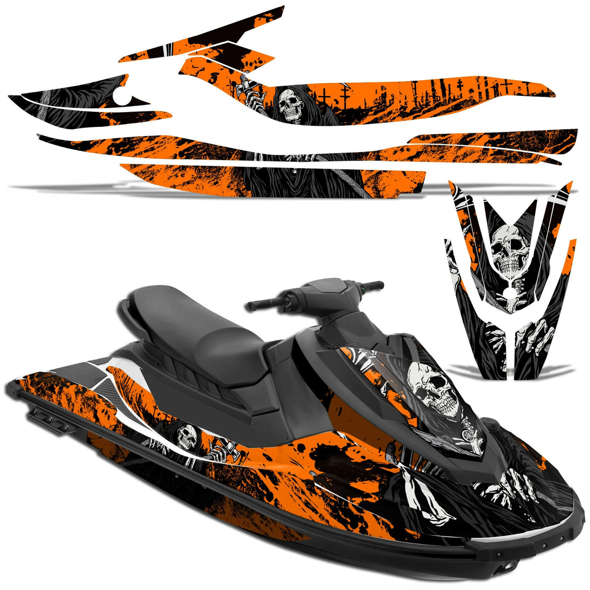 Jetski Graphic Kit Decal Wrap for Yamaha WaveRunner (2017–2020)