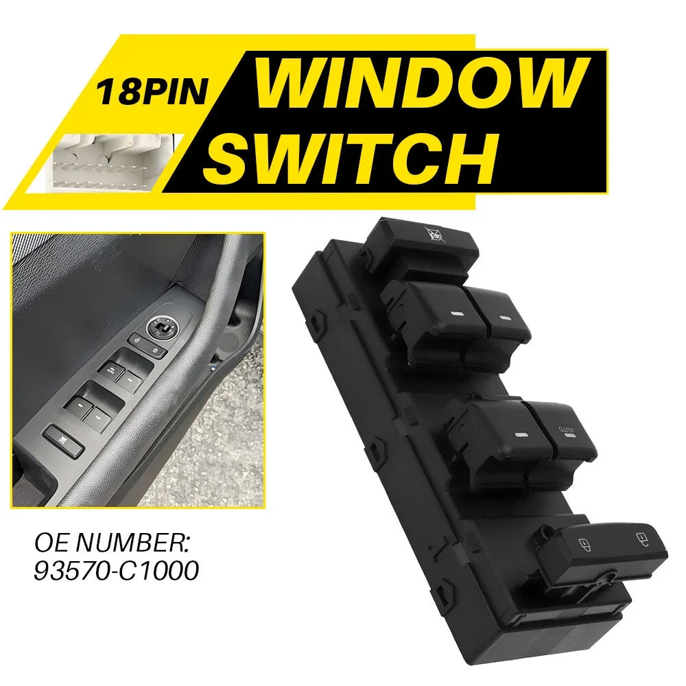 Master Control Switch for Power Windows - Hyundai Sonata 2015-2019