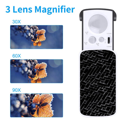 2X Jewelry Magnifier with LED Light for Pocket Use