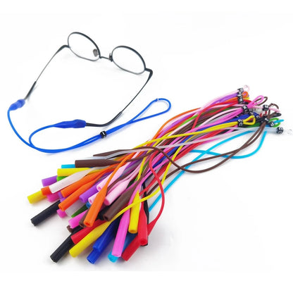 24PCS Adjustable Silicone Glasses Straps - Multicolored