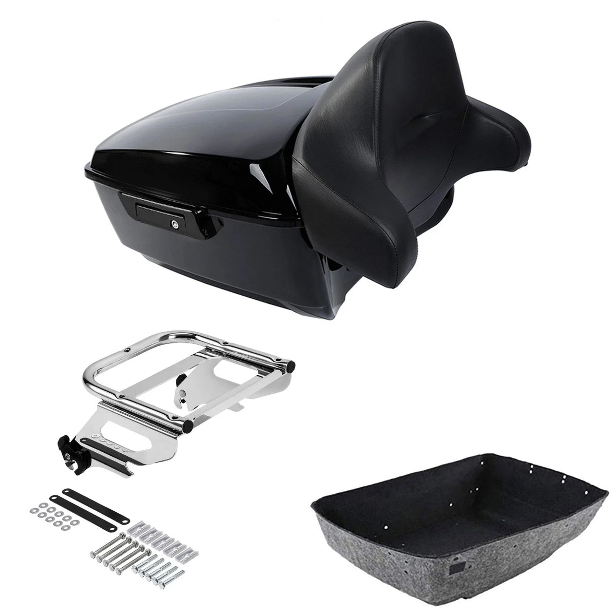 Backrest Mount Rack for Harley Electra Glide Trunk 1997-2008
