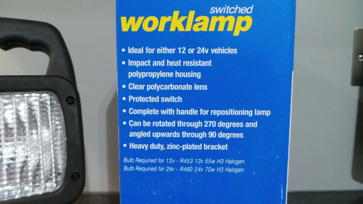 Dual Voltage Worklamp RCV9550 for Automotive Applications (Rectangular Halogen)
