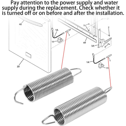 Door Spring for Frigidaire Electrolux Dishwasher (154579101)