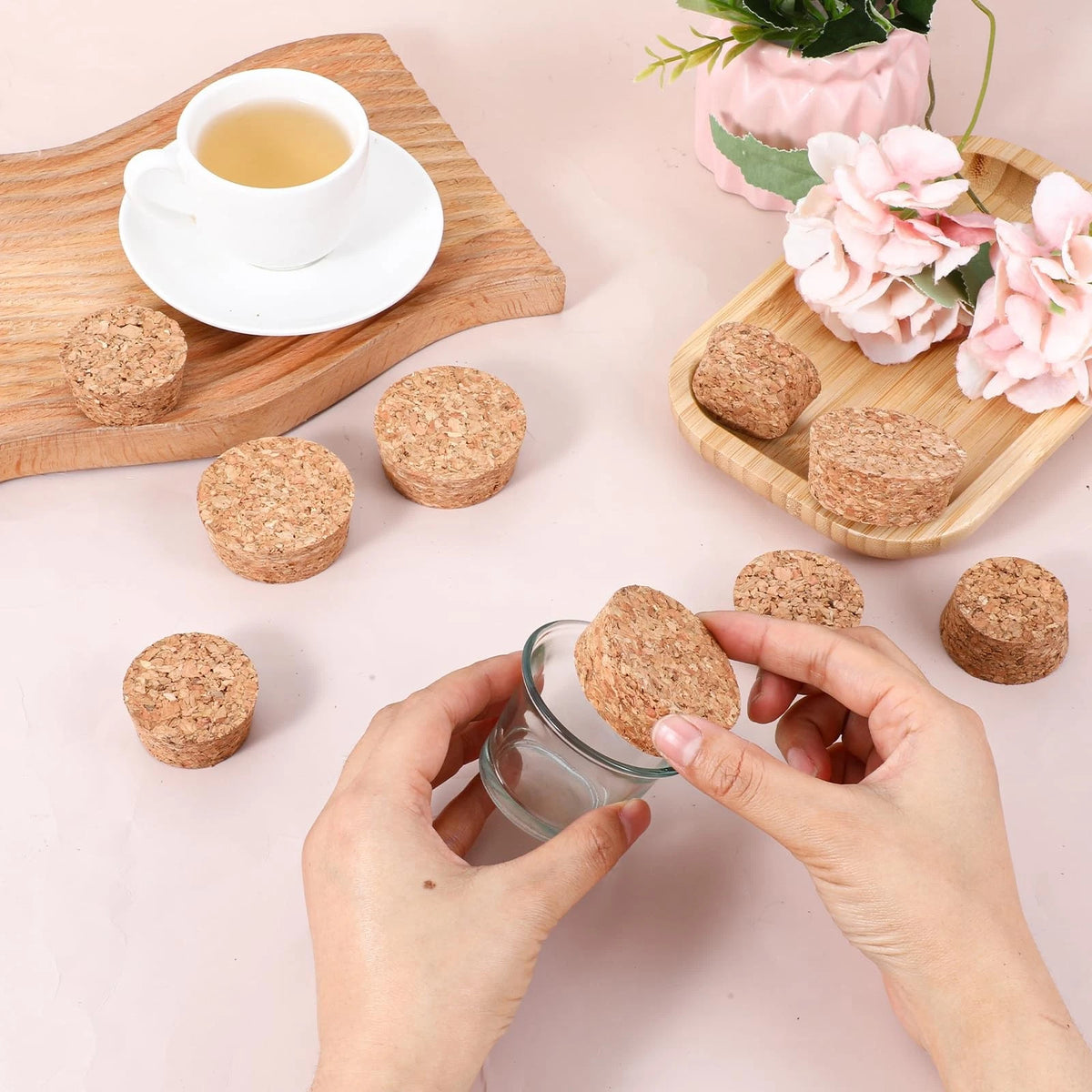 10 Pcs Tapered Cork Plugs, 1.5 to 1.9 Inch Diameter