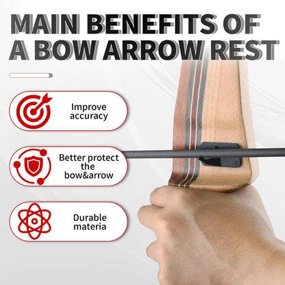 Set of 6 Recurve Arrow Rests for Right Hand Recurve Bows