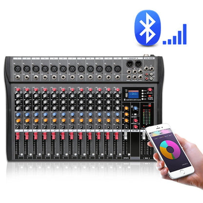 12-Channel USB Bluetooth Live Studio Audio Mixer Console