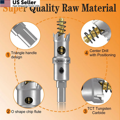 2-Pack 3/4" TCT Hole Saws for Hard Metal (19mm)