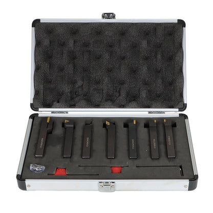 7Pcs 1/2'' Indexable Carbide Turning Tool Set for Lathe Turning