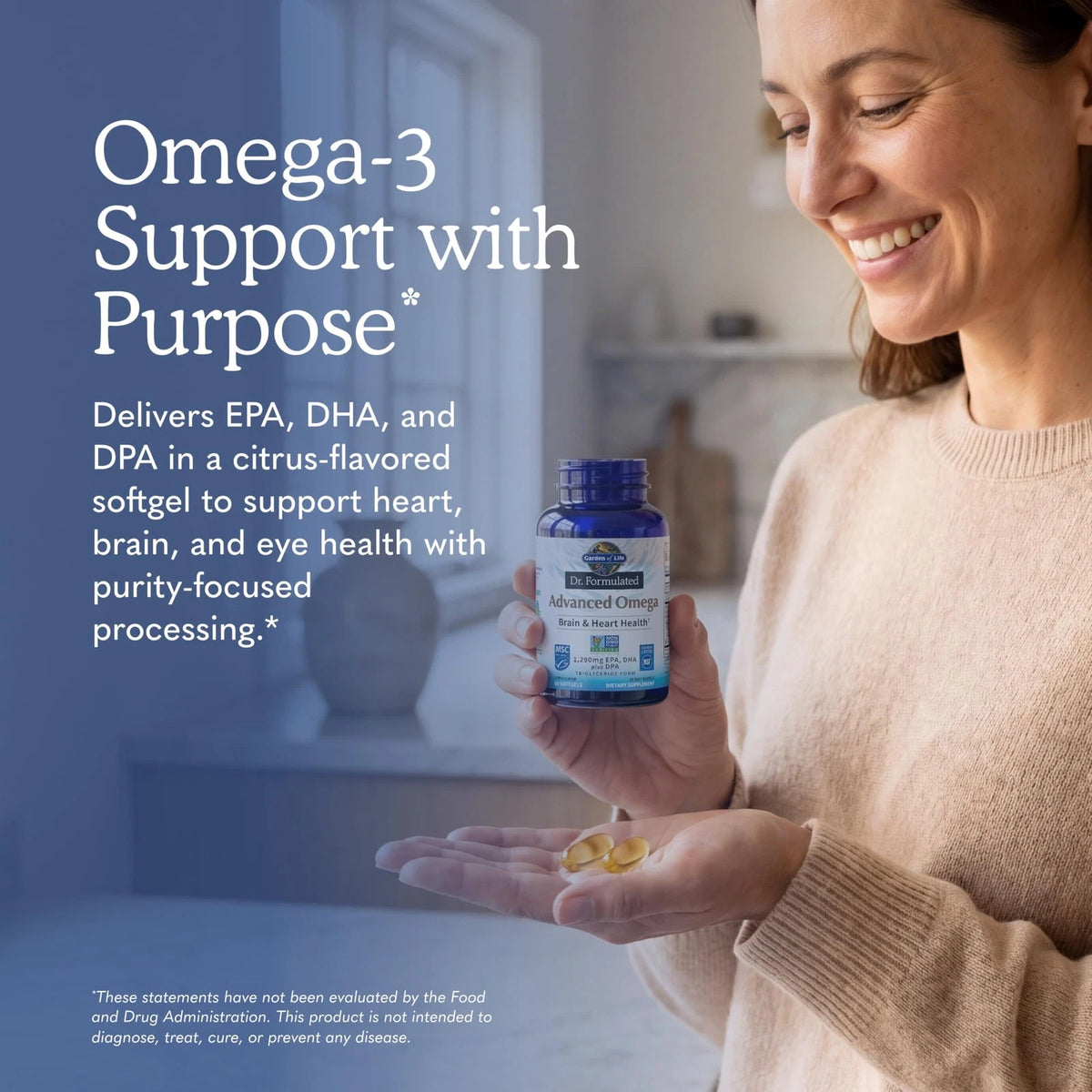 60 Count Omega Fish Oil for Garden of Life Dr. Formulated
