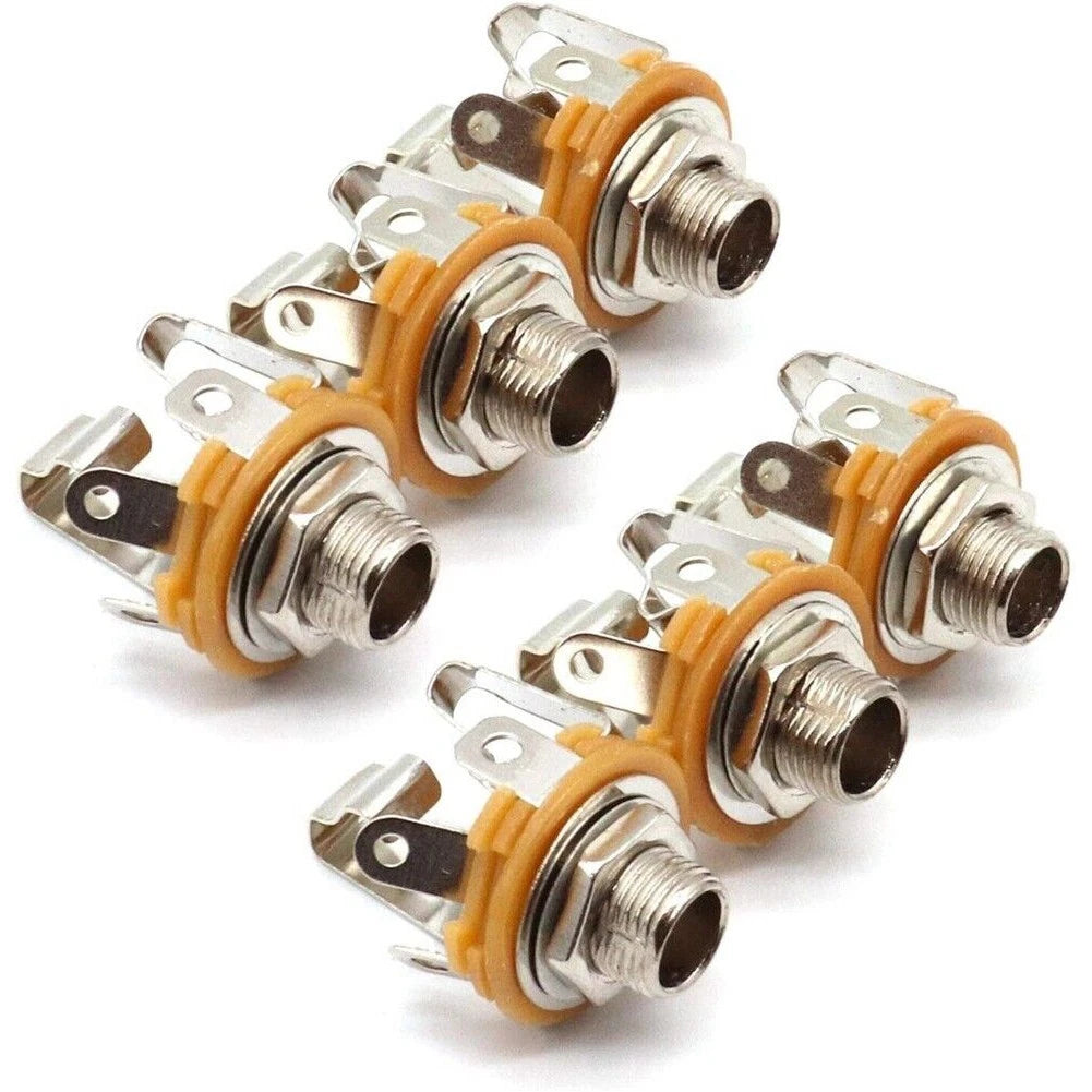 40Pcs 1/4" Stereo Socket Jack Female Connector Panel Mount
