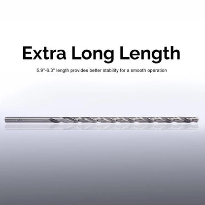 5PCS Extra Long High Speed Steel Drill Bit Set for