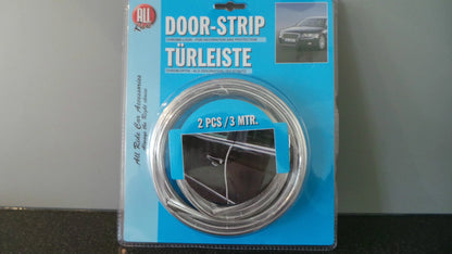2X Chrome Look Door Edge Protector Strip for Universal Fit (28256)