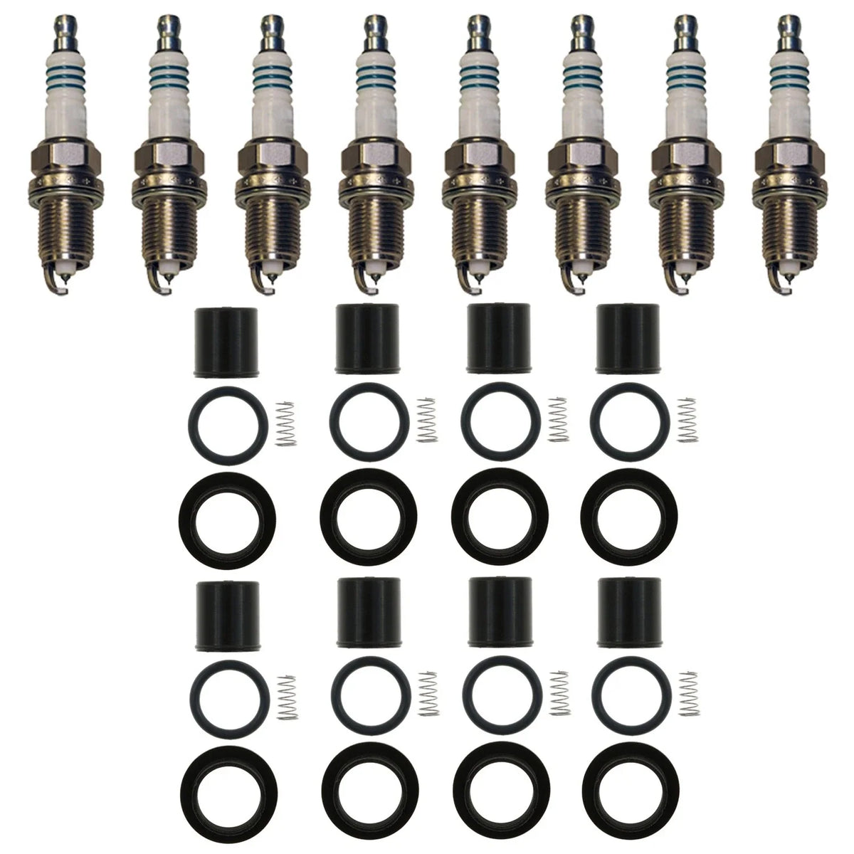 Denso 8 Iridium Spark Plugs & NGK 8 Coil Boots Kit for Dakota Durango Ram 1500 (1997–2003)