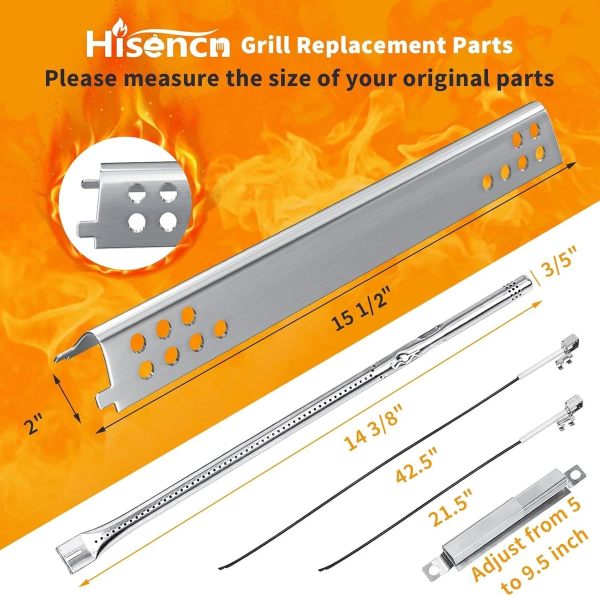 Stainless Steel Parts for Charbroil Advantage Grill (Easy Install)