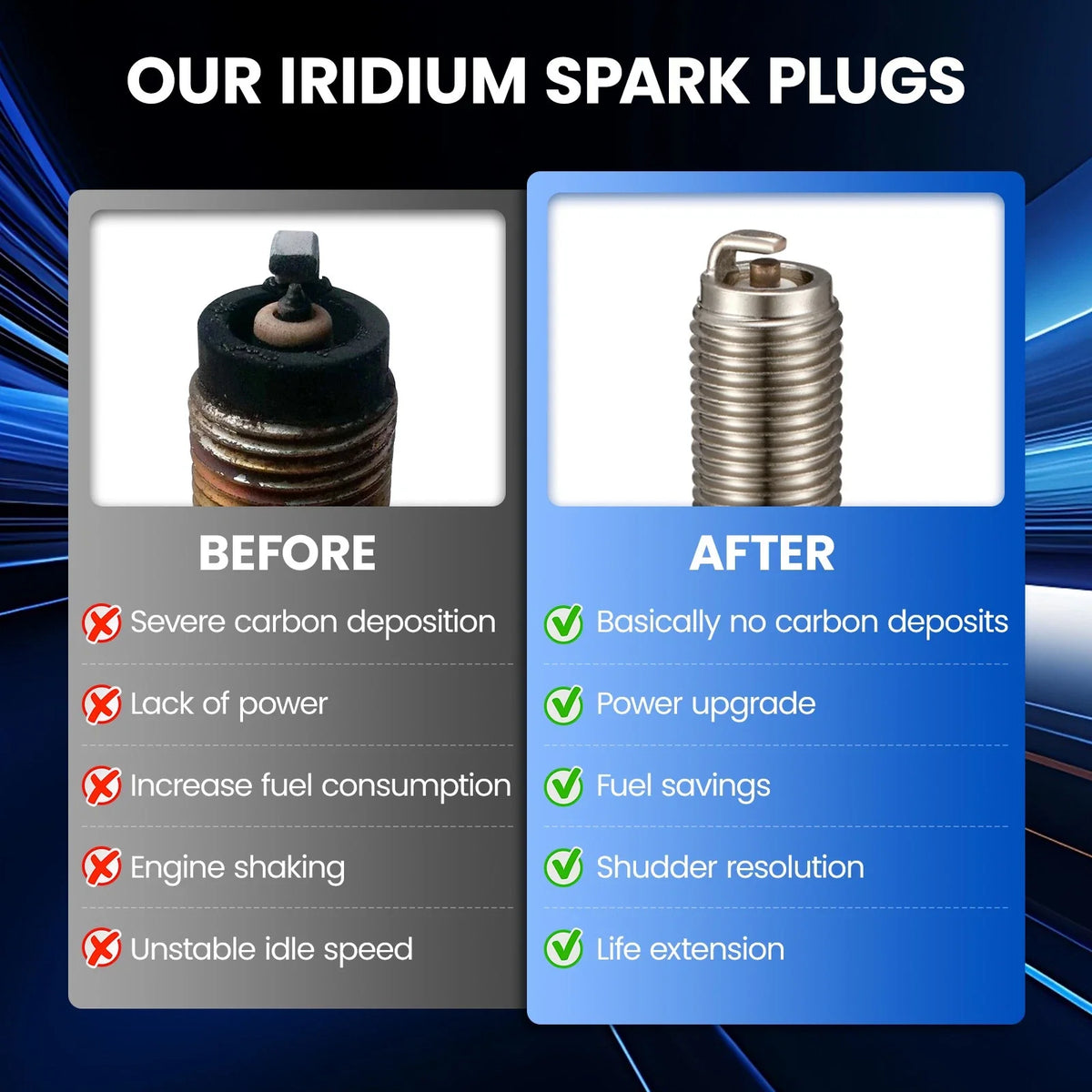 8PCS Iridium Spark Plugs for GMC Sierra 1500/2500/3500 (9602)