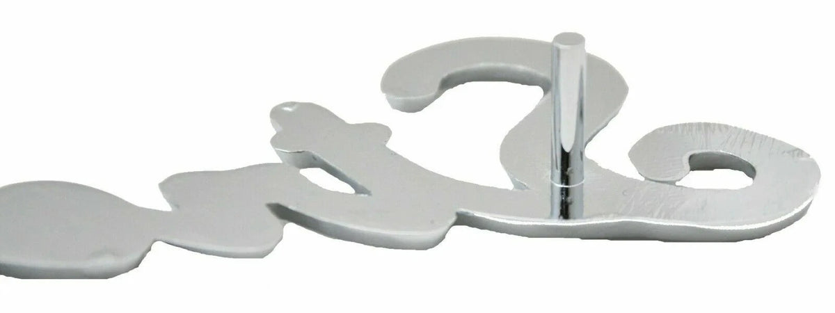 Cutout "Street Rod" Script Chrome Die Cast Stud Mount for (A6202)