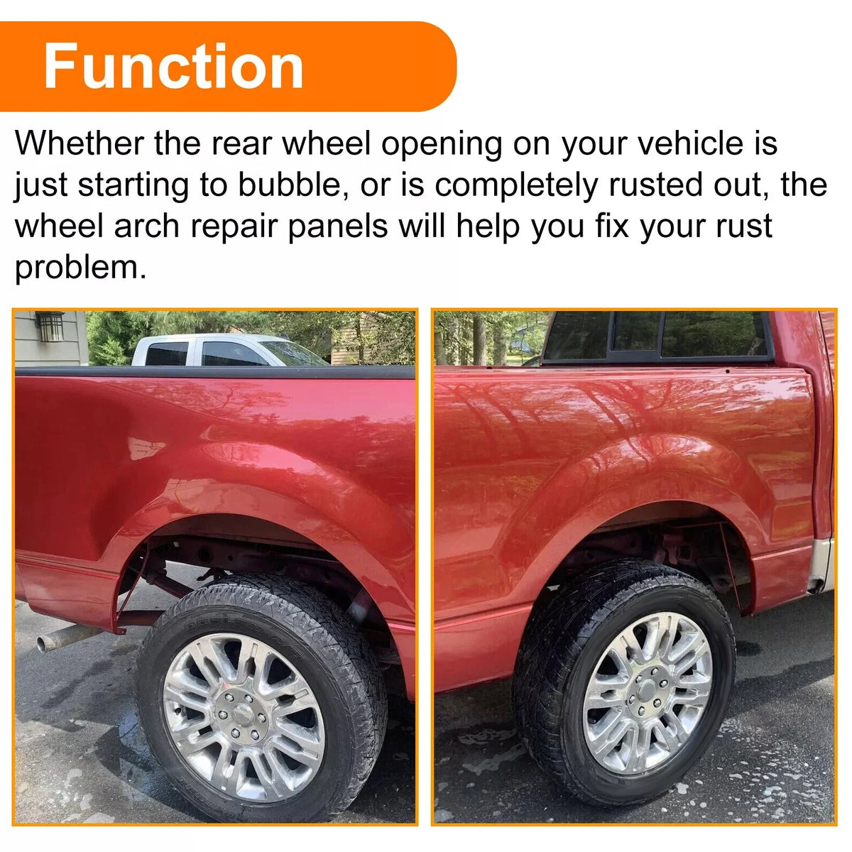 Pair of Upper Wheel Arch Repair Panels for 2004-2008 Ford F150 Crew Cab