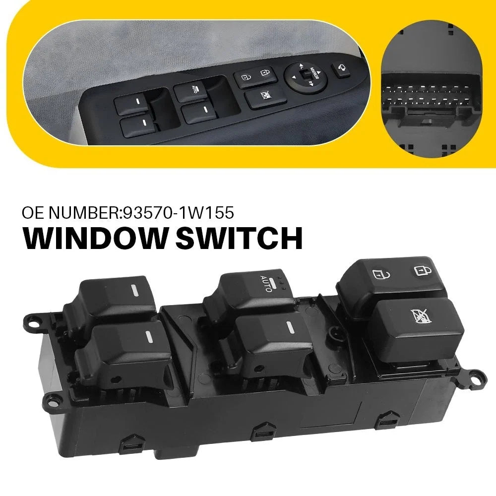 Left Master Power Window Switch 93570-1W155 for Kia Rio 2012-2015