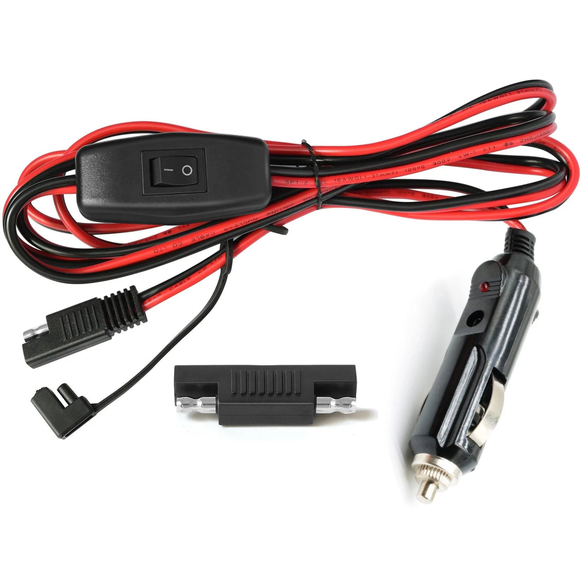 Cigarette Lighter SAE Battery Charger Cable Wire Harness for Universal Use