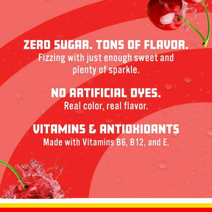 12 Pack Zero Sugar Wild Cherry Sparkling Water 17 Fl Oz
