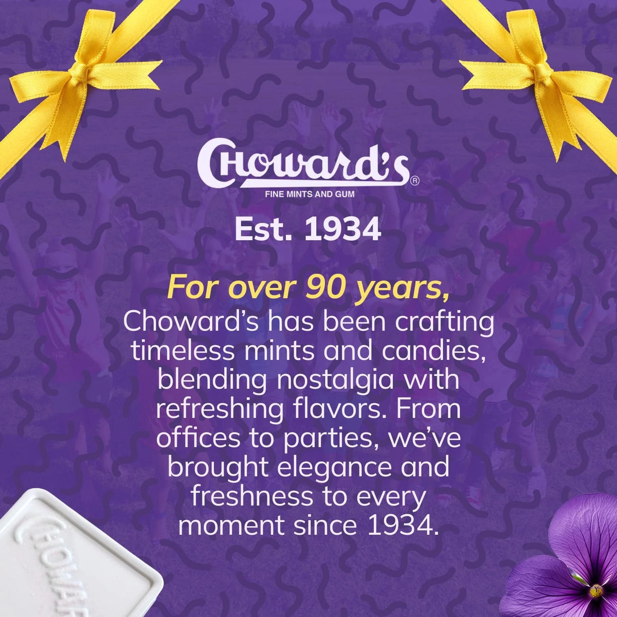 Pack of 3 Choward's Violet Mints Candy 15 Count